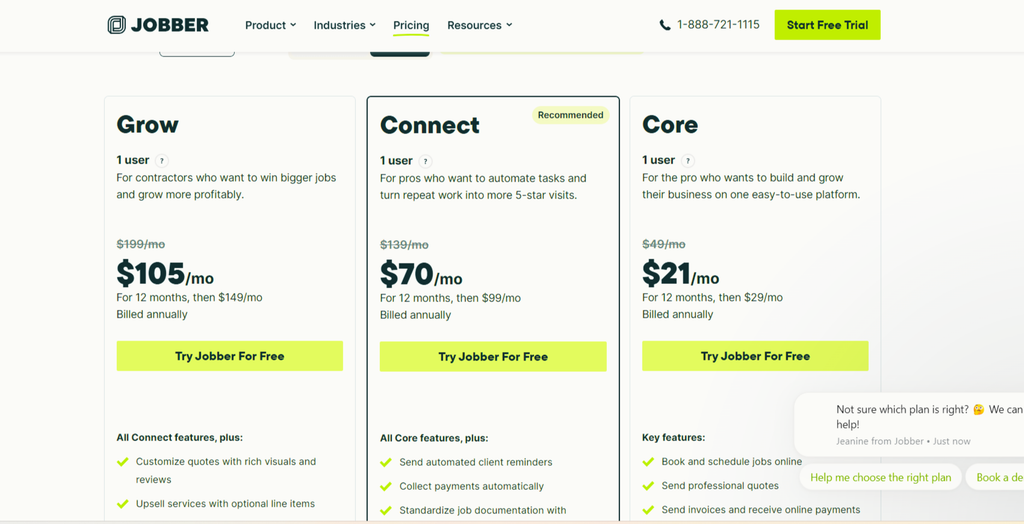 Jobber pricing