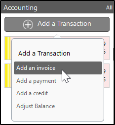 add an invoice in service autopilot